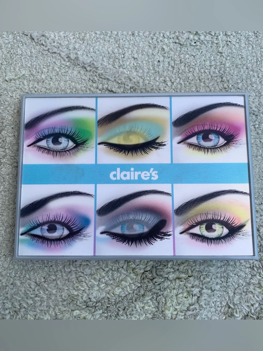 Claire's multi-colored eyeshadow palette with 24 shades